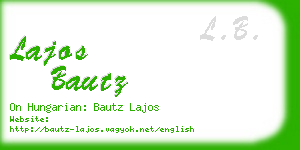 lajos bautz business card